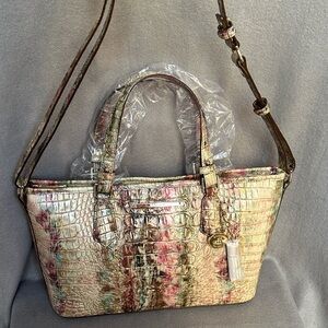 Brahmin Mini Asher Amethyst Melbourne Crossbody Tote Shoulder Bag New with Tags